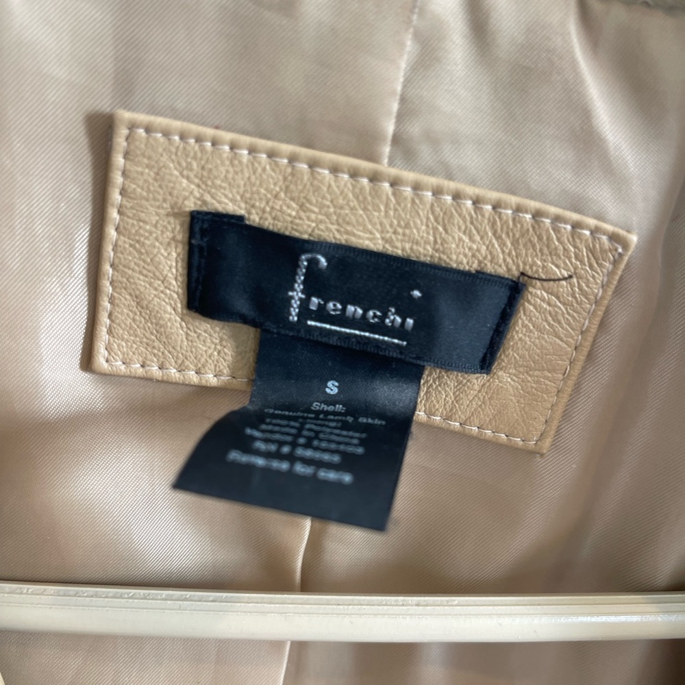 Frenchi tan leather jacket